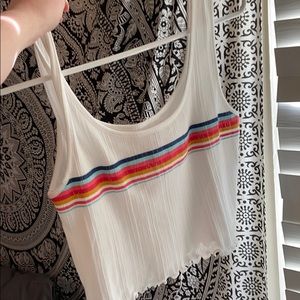 🦋cropped white tank top